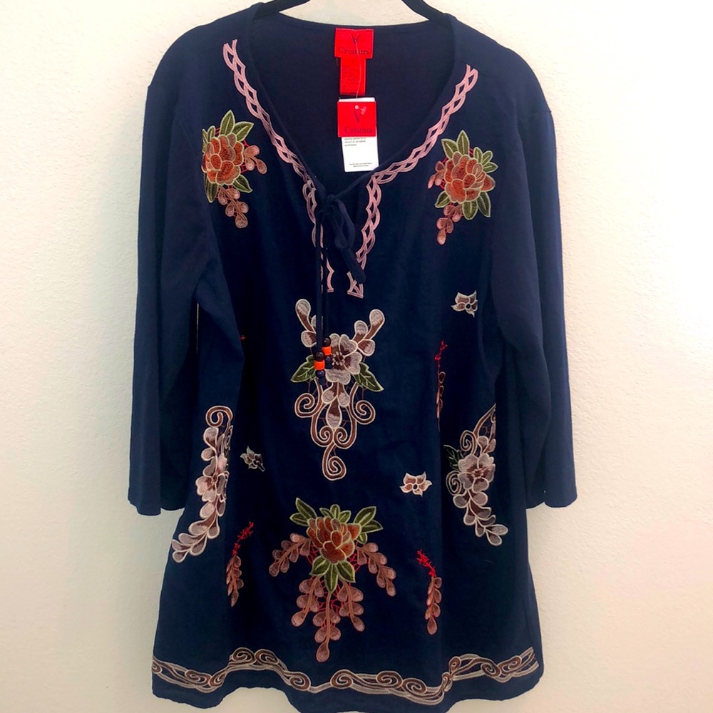 V Cristina XL Bohemian Top Can Be Worn As A Mini Dress